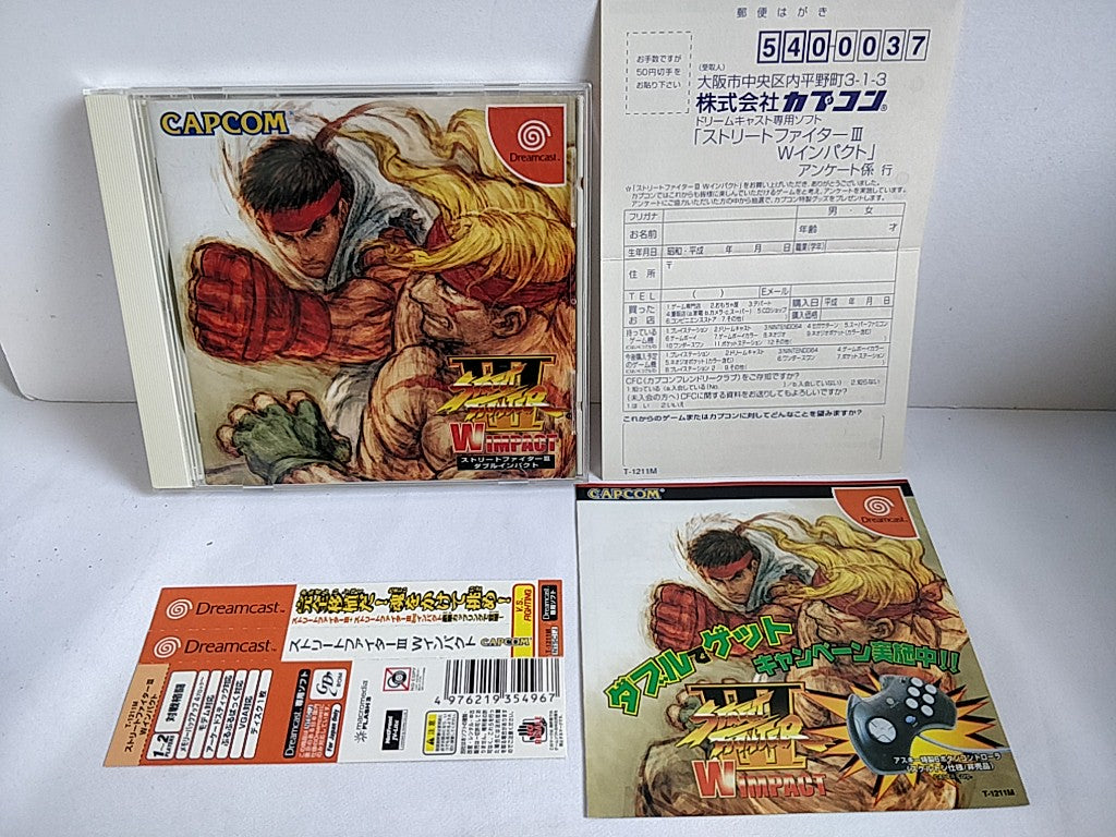 Street Fighter 3 W Impact DreamCast/Game Disk,Manual,Boxed tested-d0430- - Hakushin Retro Game shop