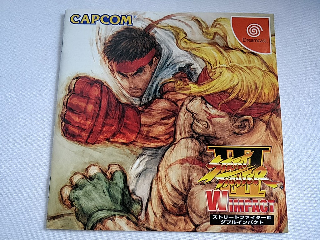 Street Fighter 3 W Impact DreamCast/Game Disk,Manual,Boxed tested-d0430- - Hakushin Retro Game shop
