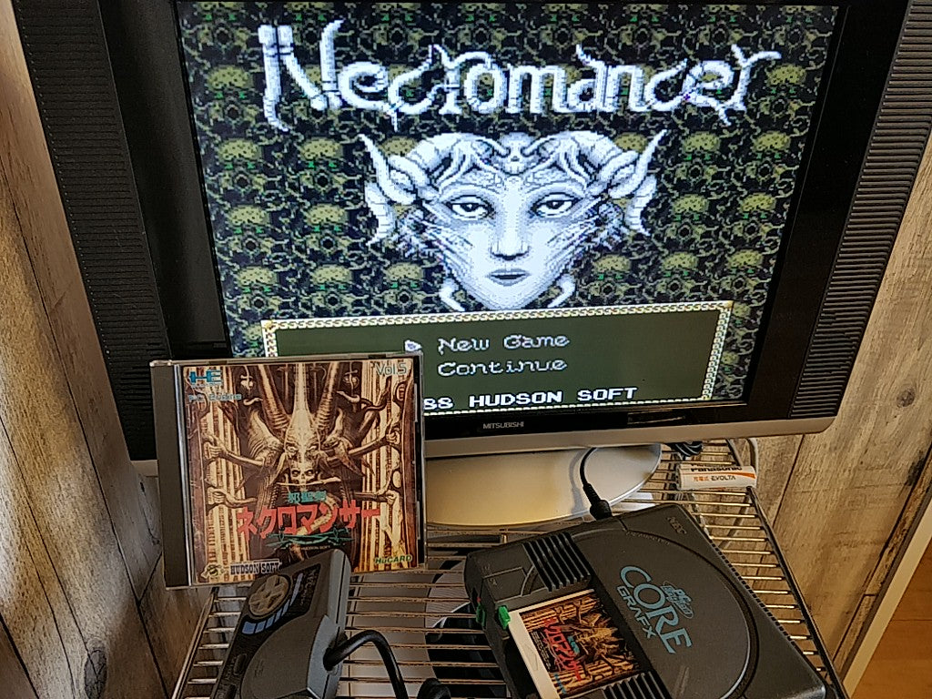 Jaseiken Necromancer NEC PC Engine TurboGrafx-16 PCE,Hu-card,manual,case -d0508-