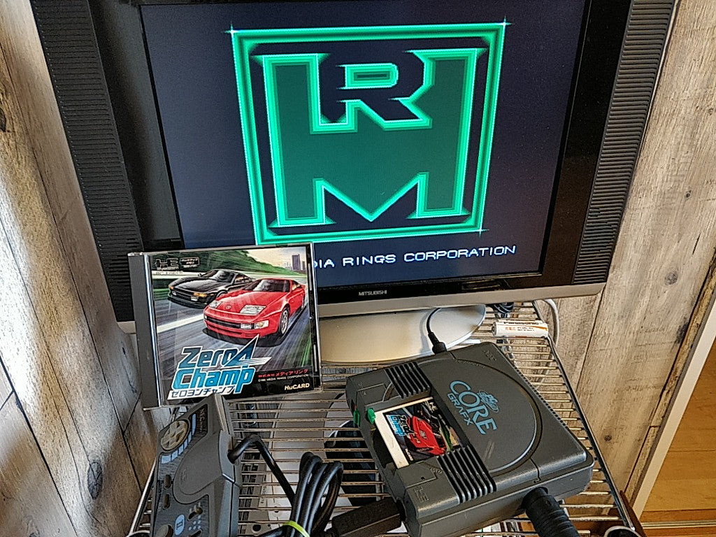 Zero4 Champ PC Engine Game Disk,Manual,Boxed set tested -d0508- - Hakushin Retro Game shop