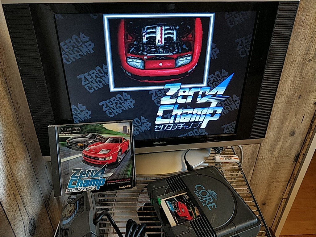 Zero4 Champ PC Engine Game Disk,Manual,Boxed set tested -d0508- - Hakushin Retro Game shop