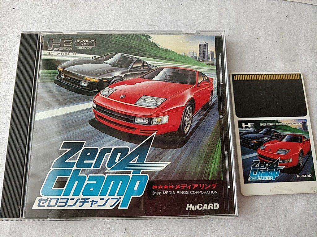 Zero4 Champ PC Engine Game Disk,Manual,Boxed set tested -d0508- - Hakushin Retro Game shop