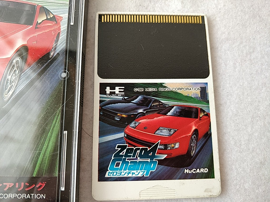 Zero4 Champ PC Engine Game Disk,Manual,Boxed set tested -d0508-