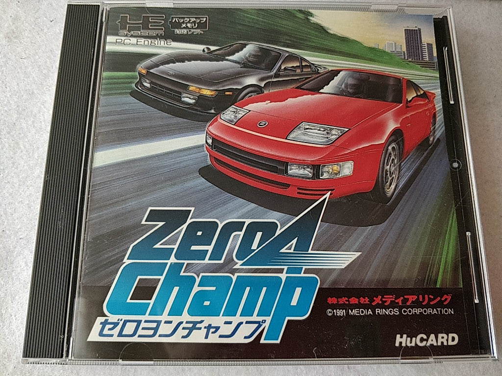 Zero4 Champ PC Engine Game Disk,Manual,Boxed set tested -d0508-