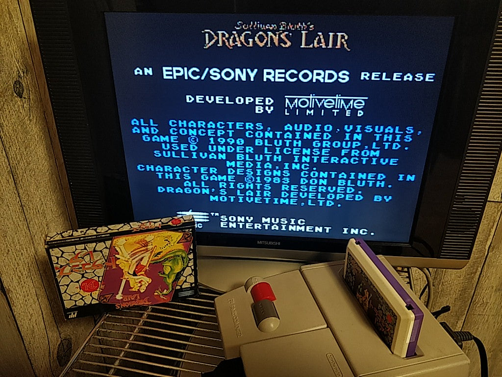 Dragons Lair For Nintendo Famicom NES Cartridge,Manual, Boxed set tested-d0509- - Hakushin Retro Game shop