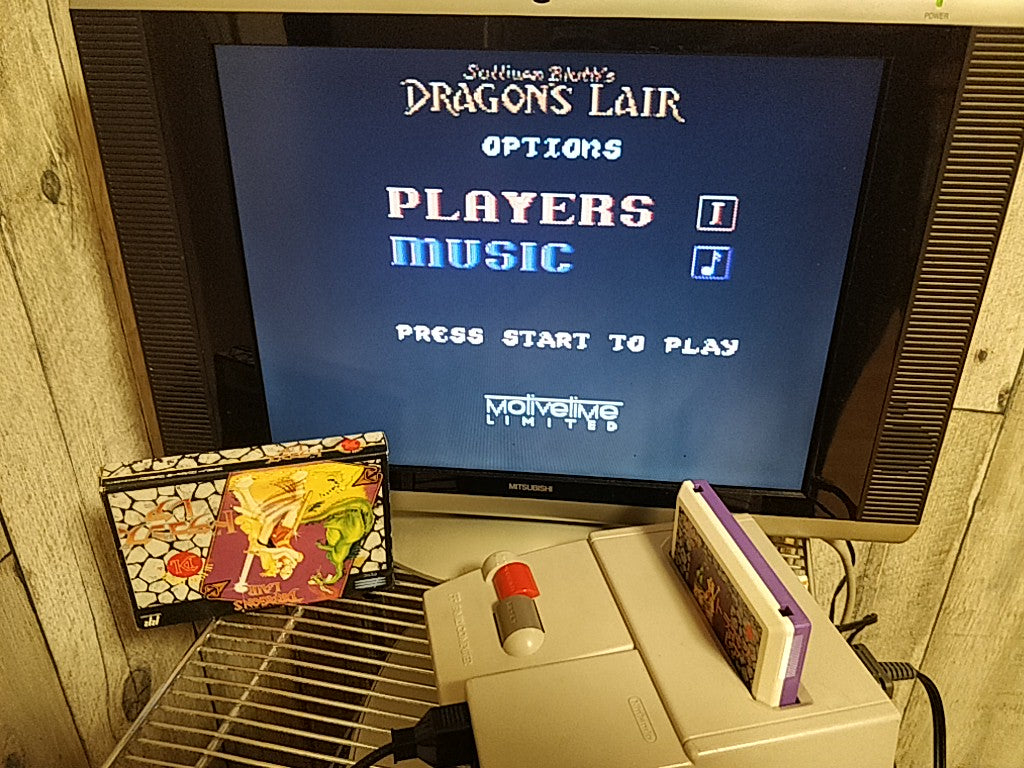 Dragons Lair For Nintendo Famicom NES Cartridge,Manual, Boxed set tested-d0509- - Hakushin Retro Game shop