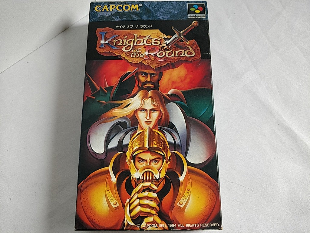 Knights of The Round Super Famicom SFC Cartridge,Manual,Boxed set tested-d0511-