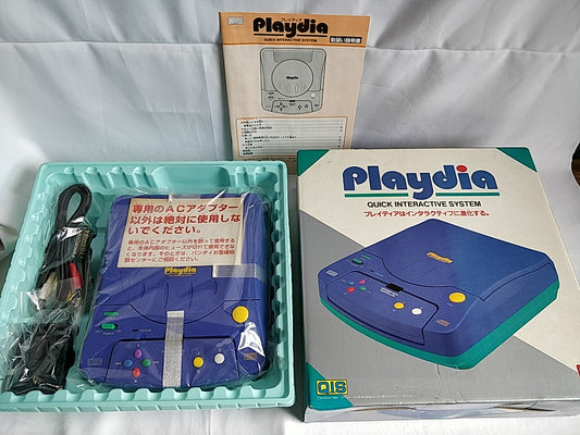 BANDAI PLAYDIA CONSOLE Original Pad,PSU,AV cable,Boxed set /Not tested-d0514-
