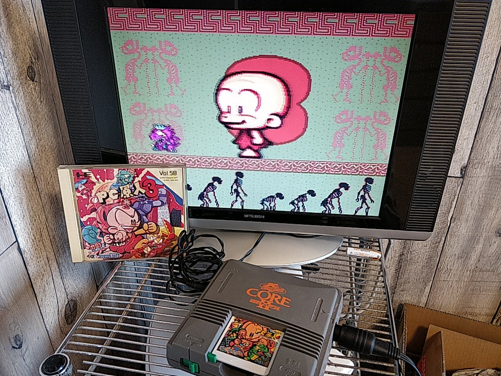 BONKS ADVENTURE 3 (PC Genjin 3) NEC PC Engine PCE TurboGrafx-16 Boxed set-d0519- - Hakushin Retro Game shop