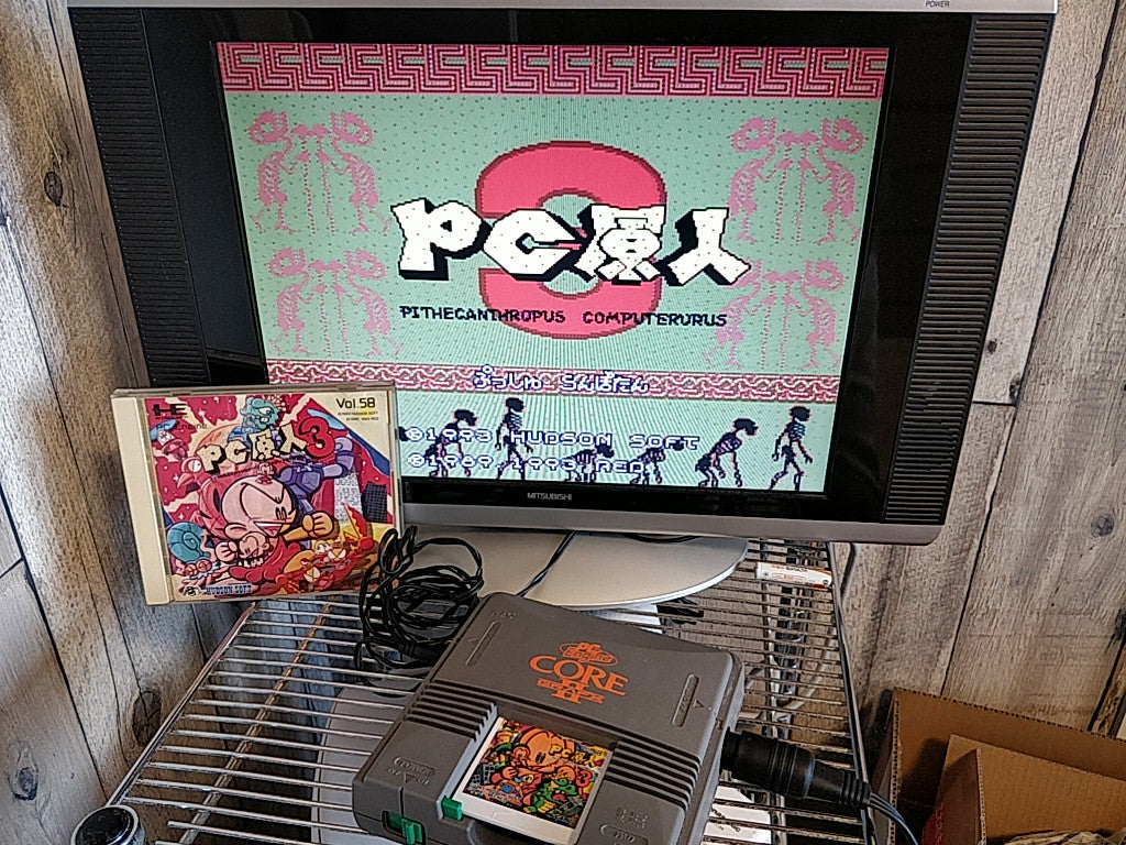 BONKS ADVENTURE 3 (PC Genjin 3) NEC PC Engine PCE TurboGrafx-16 Boxed set-d0519- - Hakushin Retro Game shop