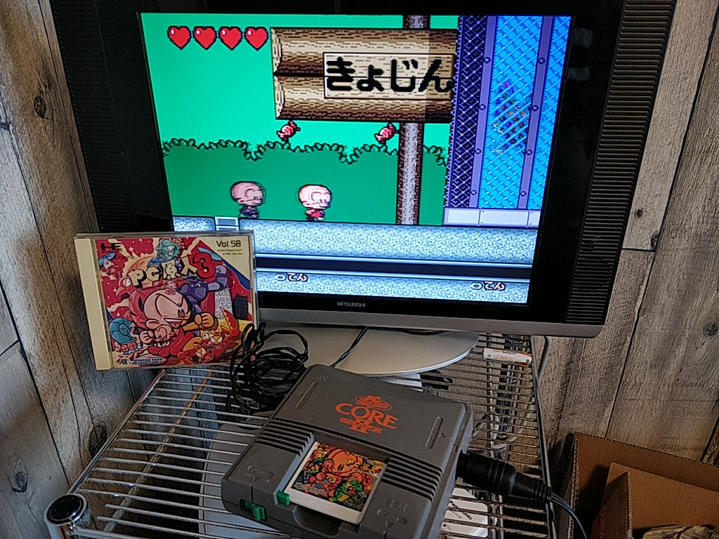 BONKS ADVENTURE 3 (PC Genjin 3) NEC PC Engine PCE TurboGrafx-16 Boxed set-d0519- - Hakushin Retro Game shop