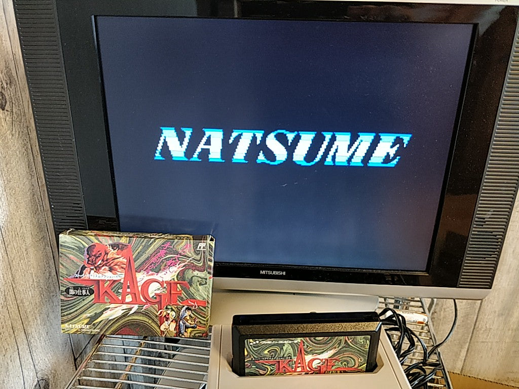 KAGE Yami Non Shigotonin Nintendo Famicom FC NES Cartridge,Manual,Boxed -d0519- - Hakushin Retro Game shop