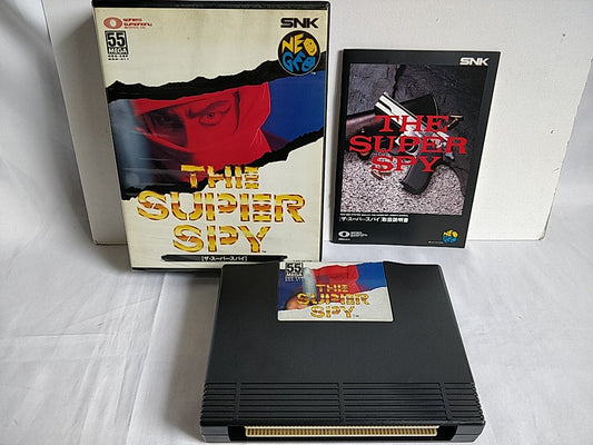 THE SUPER SPY SNK NEO GEO AES Cartridge, Manual Boxed set tested-d0524-