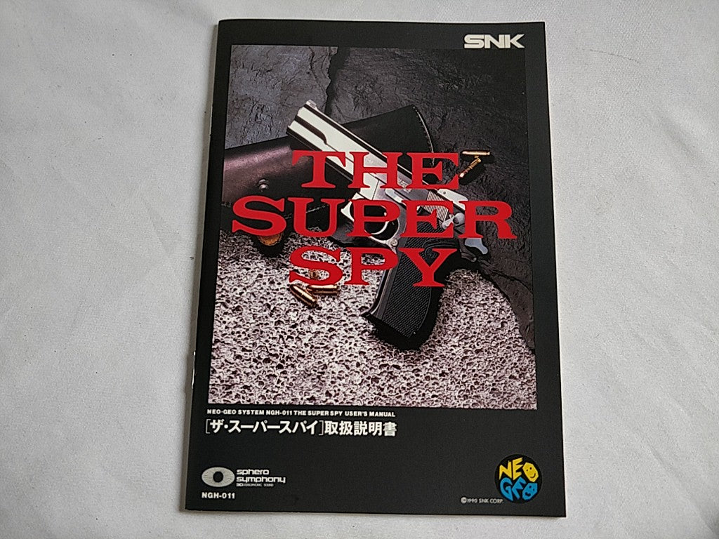 THE SUPER SPY SNK NEO GEO AES Cartridge, Manual Boxed set tested-d0524- - Hakushin Retro Game shop