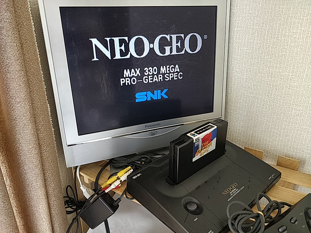 THE SUPER SPY SNK NEO GEO AES Cartridge, Manual Boxed set tested-d0524- - Hakushin Retro Game shop
