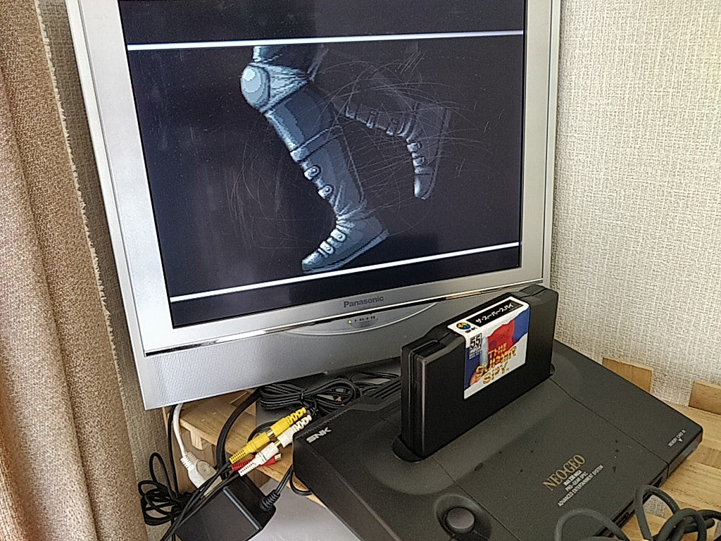 THE SUPER SPY SNK NEO GEO AES Cartridge, Manual Boxed set tested-d0524- - Hakushin Retro Game shop