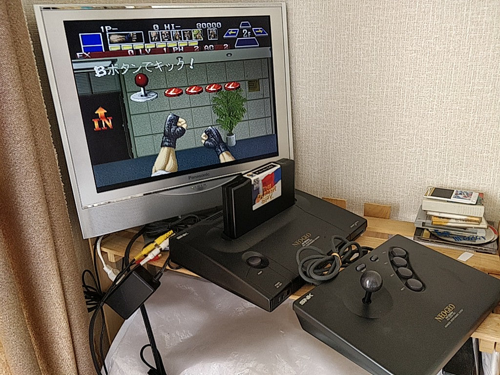 THE SUPER SPY SNK NEO GEO AES Cartridge, Manual Boxed set tested-d0524- - Hakushin Retro Game shop