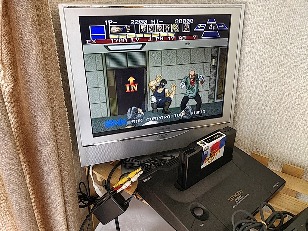 THE SUPER SPY SNK NEO GEO AES Cartridge, Manual Boxed set tested-d0524- - Hakushin Retro Game shop