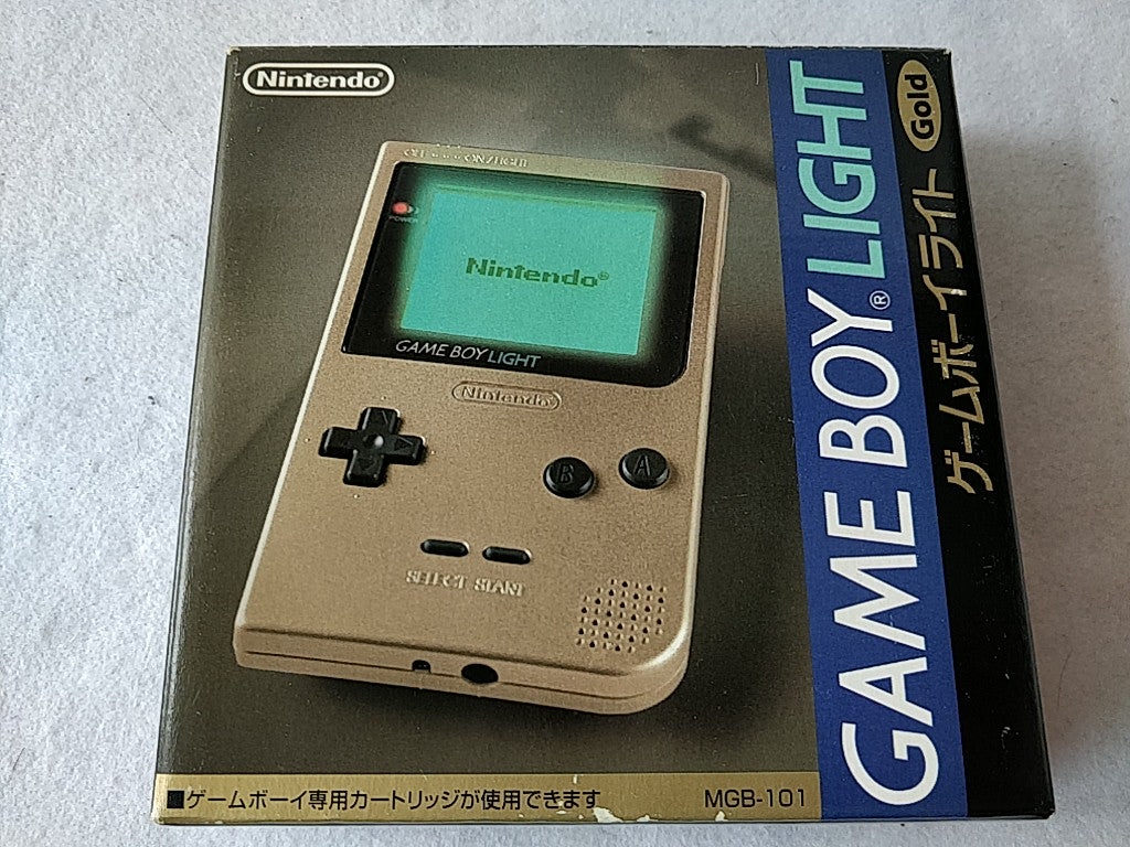 Nintendo Game boy Light Gold color console MGB-101,Manual, Boxed,Game set-d0603- - Hakushin Retro Game shop