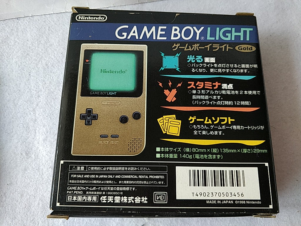 Nintendo Game boy Light Gold color console MGB-101,Manual, Boxed,Game set-d0603- - Hakushin Retro Game shop