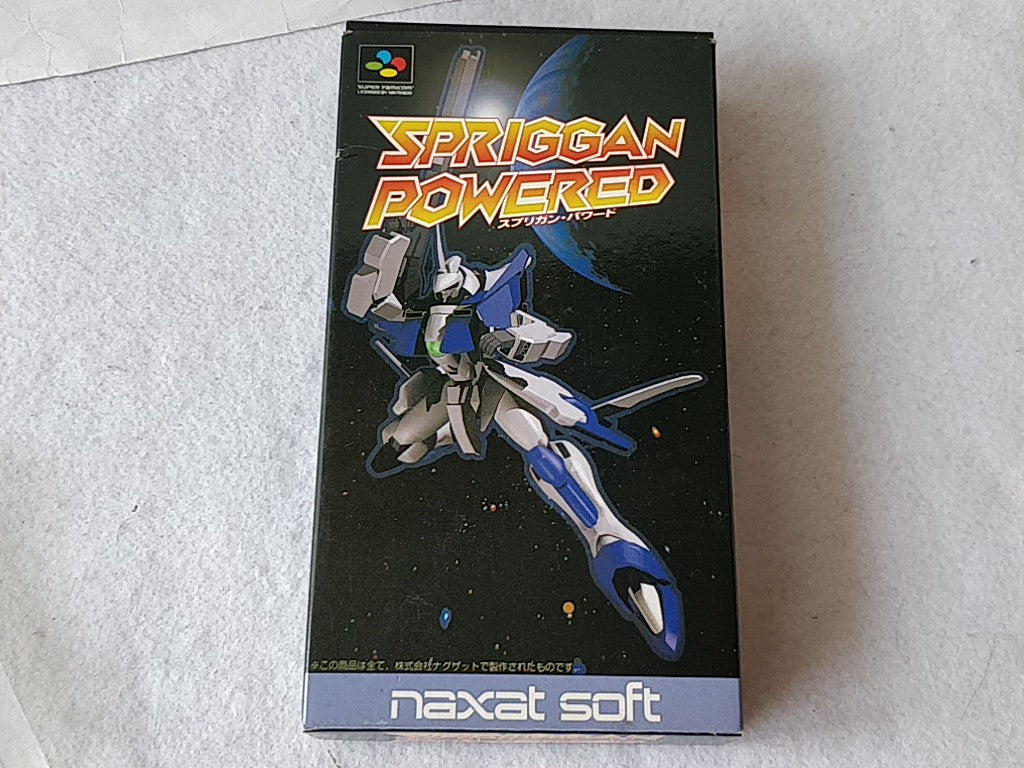 SPRIGGAN POWERED Nintendo Super Famicom SFC Cartridge,Manual,Boxed set-d0603- - Hakushin Retro Game shop