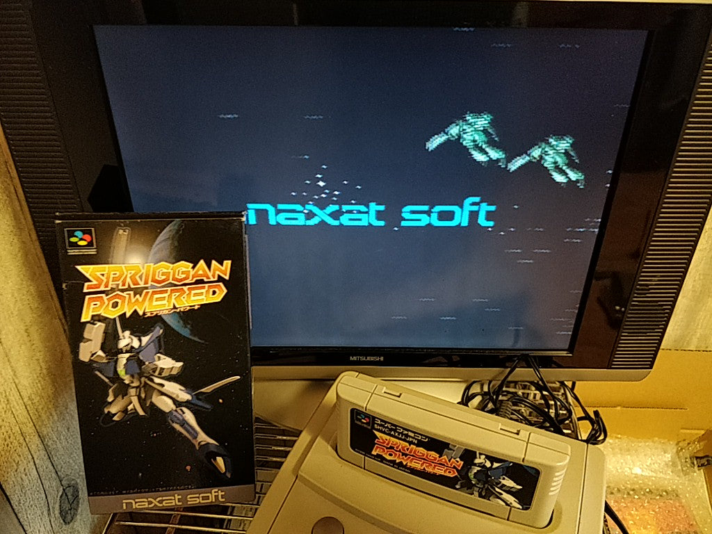 SPRIGGAN POWERED Nintendo Super Famicom SFC Cartridge,Manual,Boxed set-d0603- - Hakushin Retro Game shop