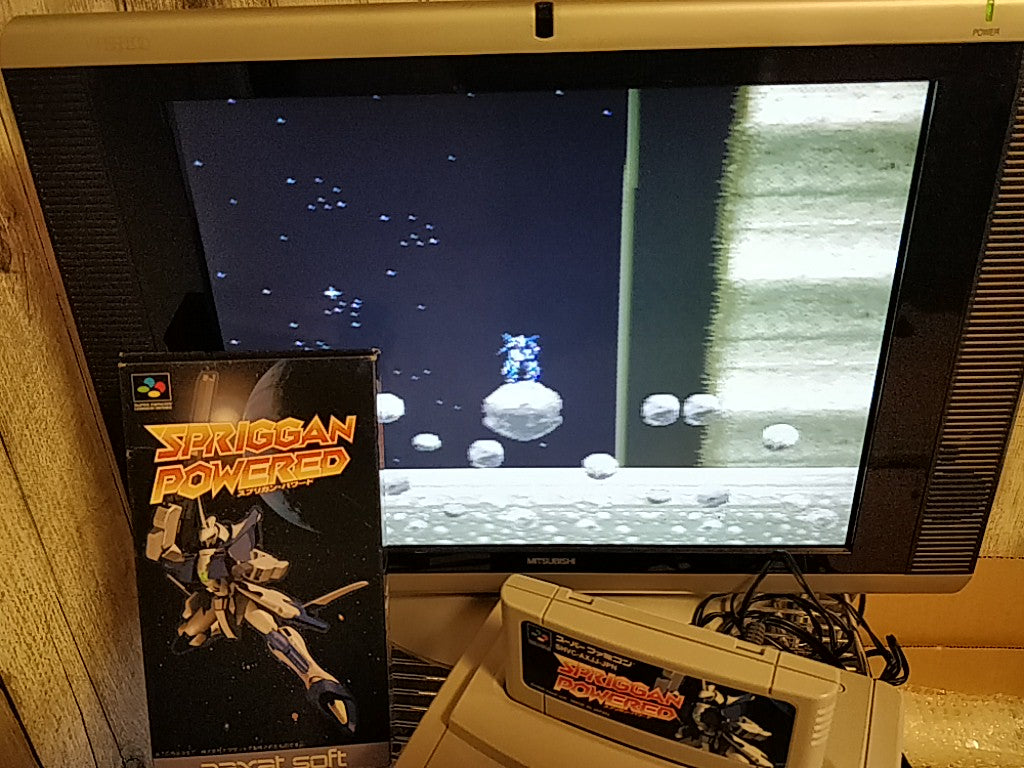 SPRIGGAN POWERED Nintendo Super Famicom SFC Cartridge,Manual,Boxed set-d0603- - Hakushin Retro Game shop