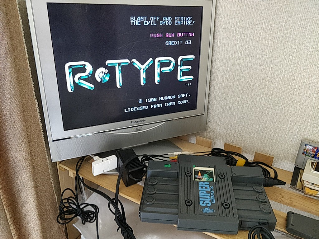 NEC PC Engine SuperGrafx (TurboGrafx-16) Console,Pad ,PSU,Game Boxed set-d0609- - Hakushin Retro Game shop
