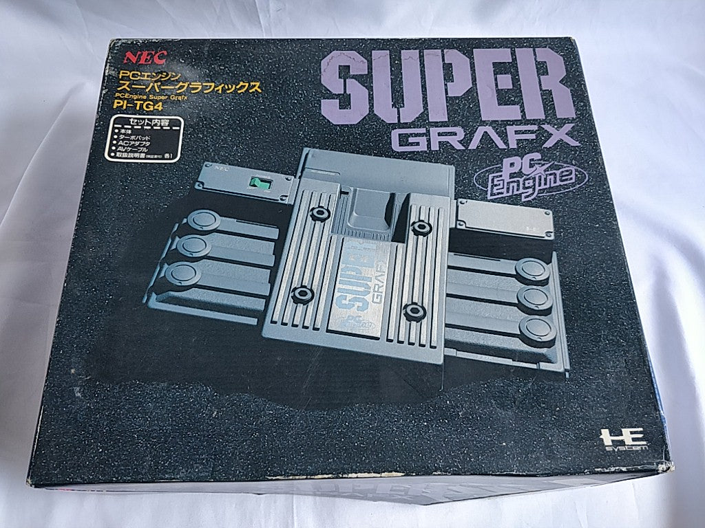 NEC PC Engine SuperGrafx (TurboGrafx-16) Console,Pad ,PSU,Game Boxed set-d0609- - Hakushin Retro Game shop