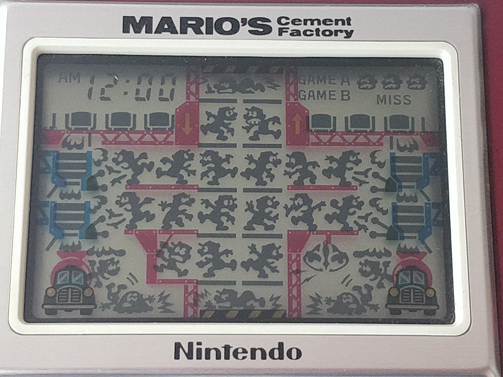 Vintage Nintendo GAME&WATCH MARIO'S Cement Factory Handheld game tested-d0610- - Hakushin Retro Game shop
