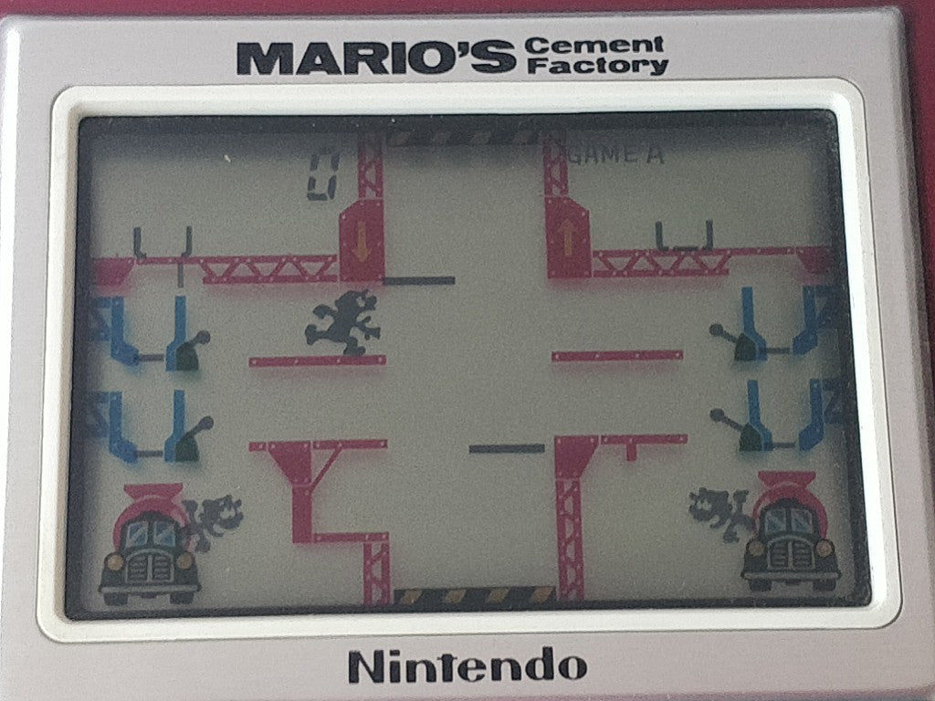 Vintage Nintendo GAME&WATCH MARIO'S Cement Factory Handheld game tested-d0610-