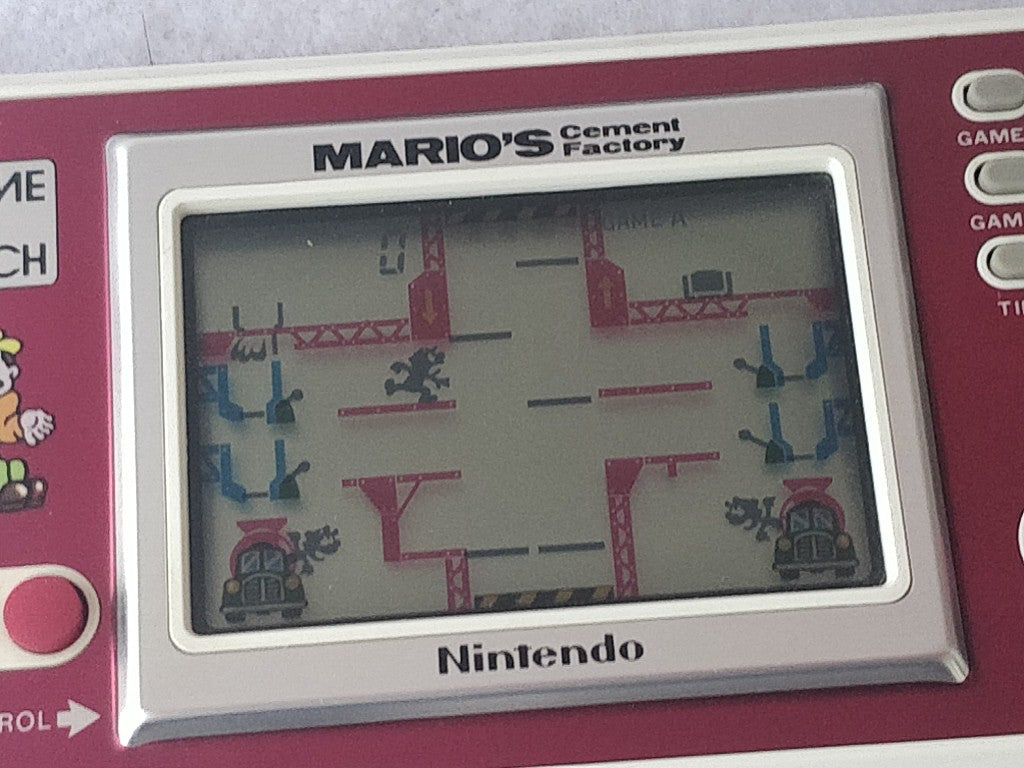 Vintage Nintendo GAME&WATCH MARIO'S Cement Factory Handheld game tested-d0610- - Hakushin Retro Game shop