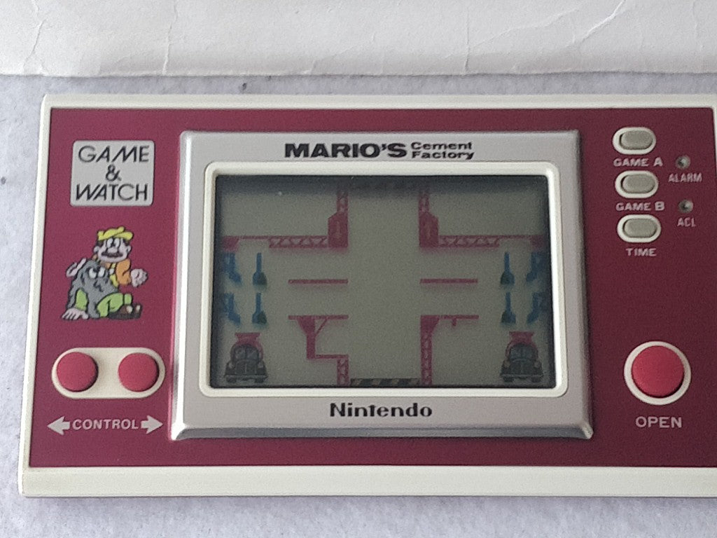 Vintage Nintendo GAME&WATCH MARIO'S Cement Factory Handheld game tested-d0610- - Hakushin Retro Game shop