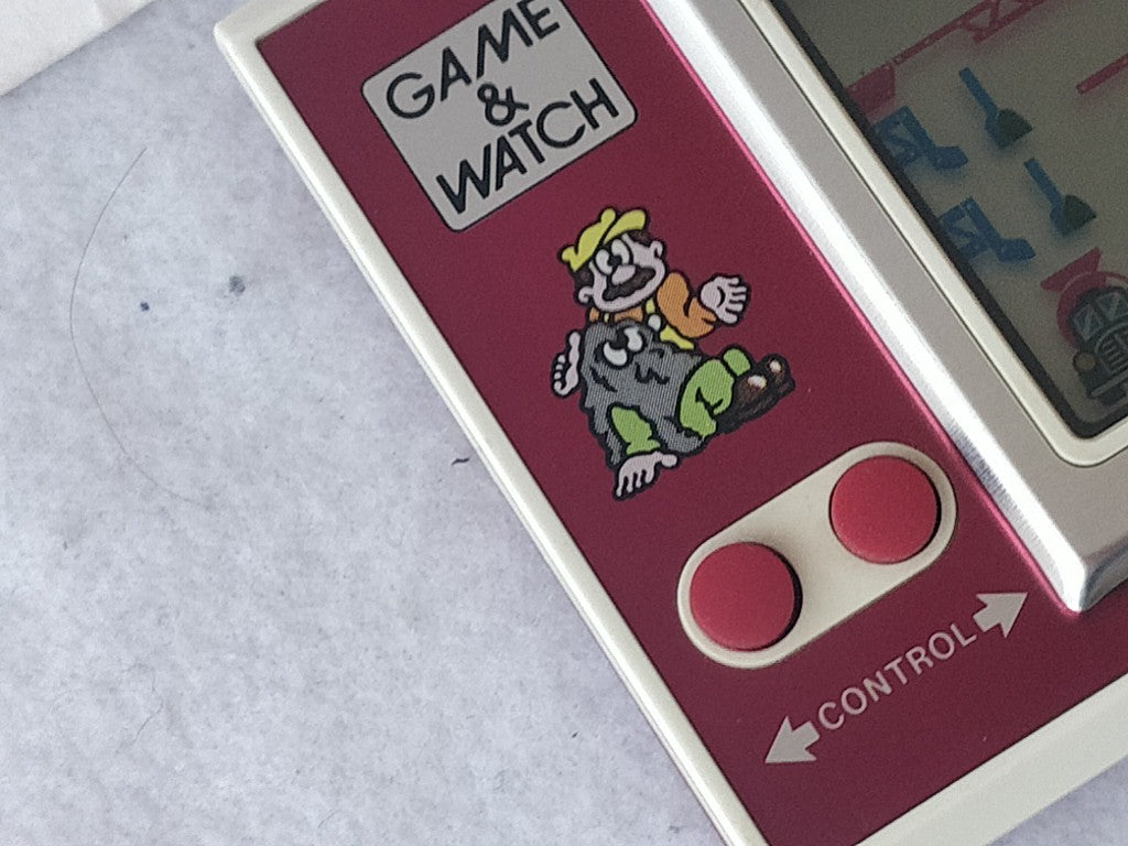 Vintage Nintendo GAME&WATCH MARIO'S Cement Factory Handheld game tested-d0610- - Hakushin Retro Game shop