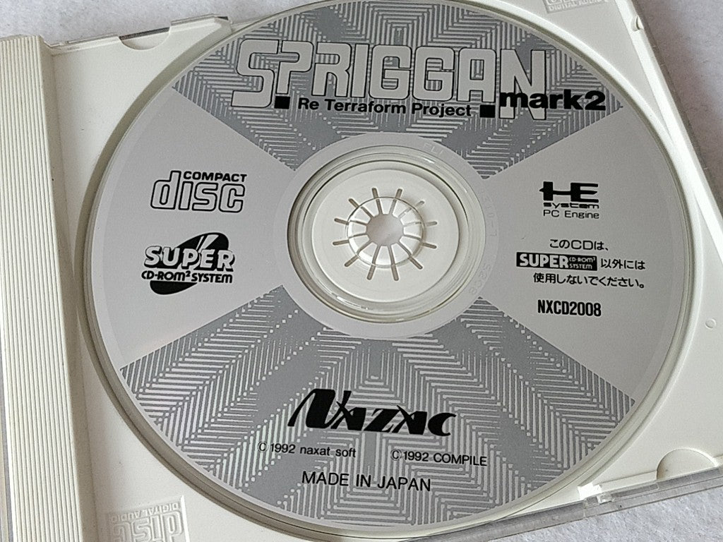 SPRIGGAN Mark2 PC Engine CD-ROM2 NTSC-J Game Disk,Manual,Boxed tested-c0622-