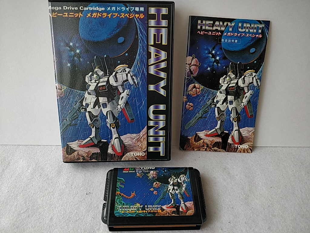 HEAVY UNIT SEGA MEGA DRIVE (Genesis ) Cartridge,Manual,Boxed set/tested-d0623- - Hakushin Retro Game shop