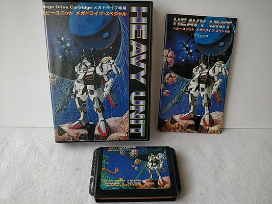 HEAVY UNIT SEGA MEGA DRIVE (Genesis ) Cartridge,Manual,Boxed set/tested-d0623- - Hakushin Retro Game shop