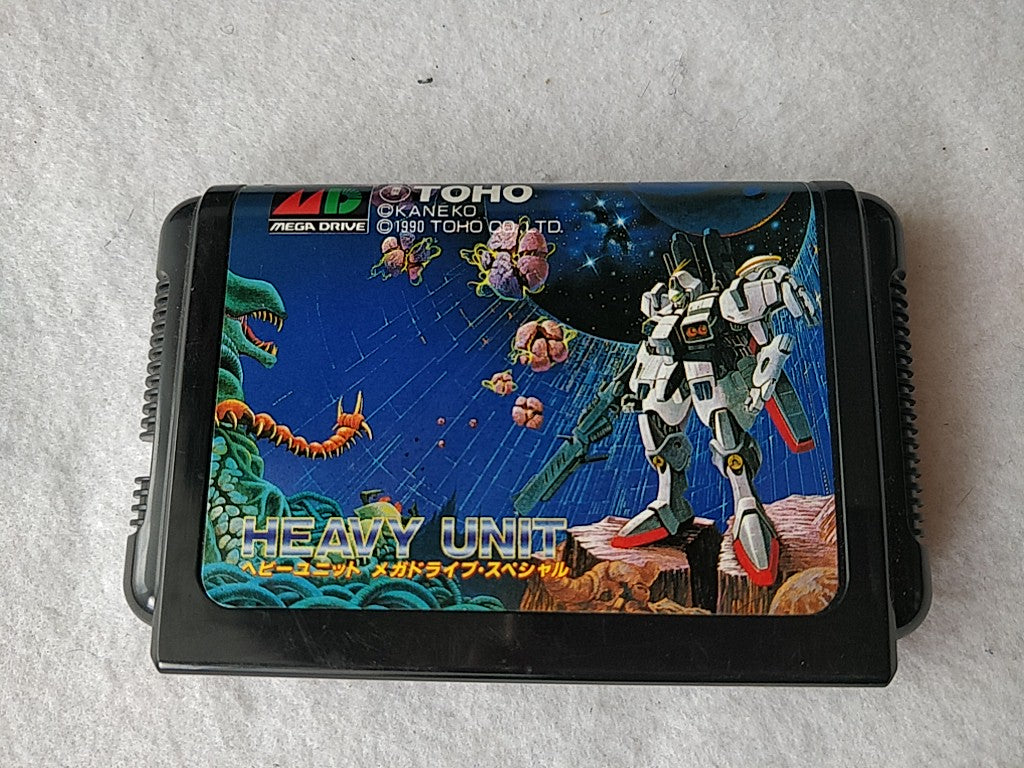 HEAVY UNIT SEGA MEGA DRIVE (Genesis ) Cartridge,Manual,Boxed set/tested-d0623- - Hakushin Retro Game shop
