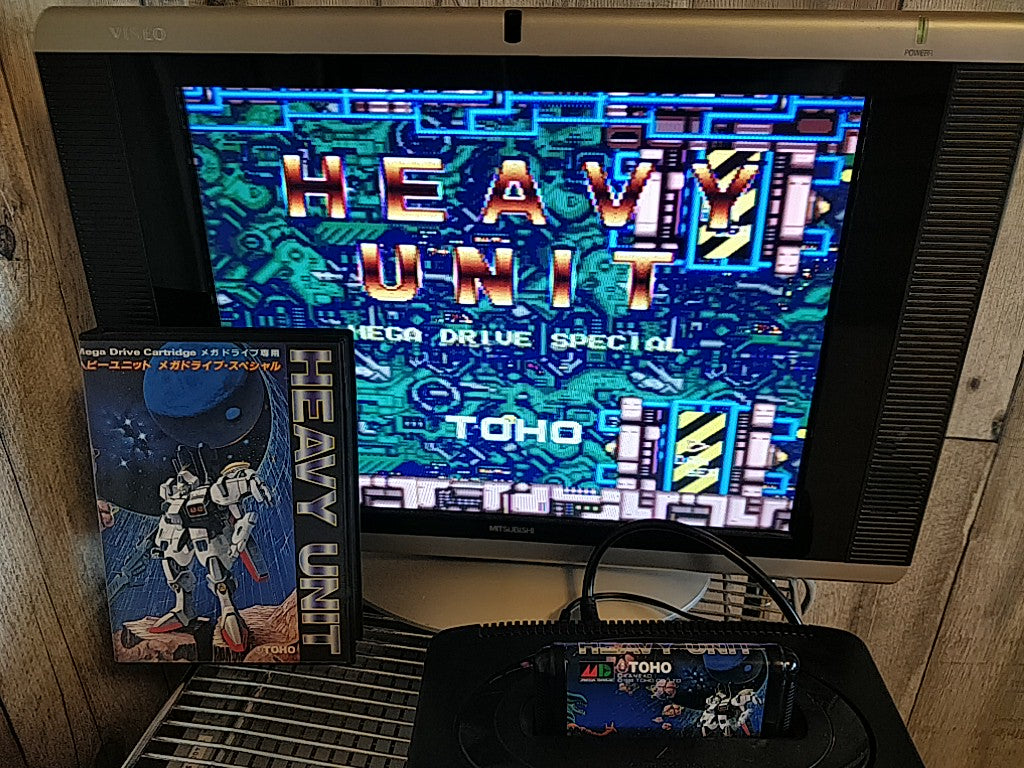 HEAVY UNIT SEGA MEGA DRIVE (Genesis ) Cartridge,Manual,Boxed set/tested-d0623- - Hakushin Retro Game shop