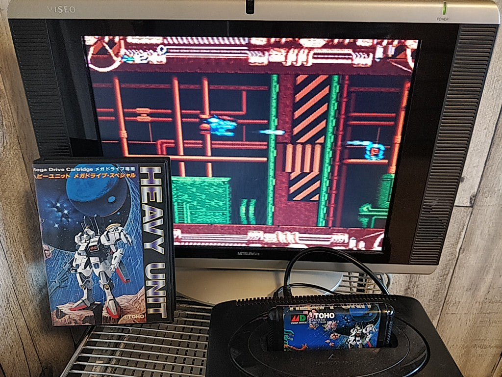 HEAVY UNIT SEGA MEGA DRIVE (Genesis ) Cartridge,Manual,Boxed set/tested-d0623- - Hakushin Retro Game shop
