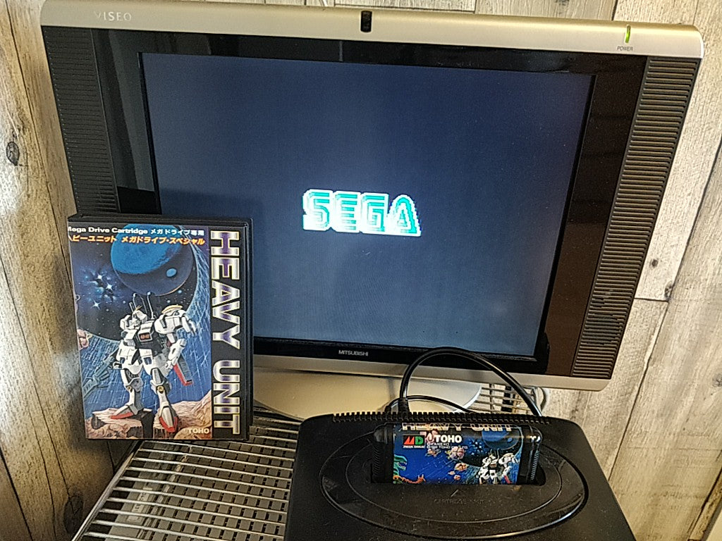 HEAVY UNIT SEGA MEGA DRIVE (Genesis ) Cartridge,Manual,Boxed set/tested-d0623- - Hakushin Retro Game shop