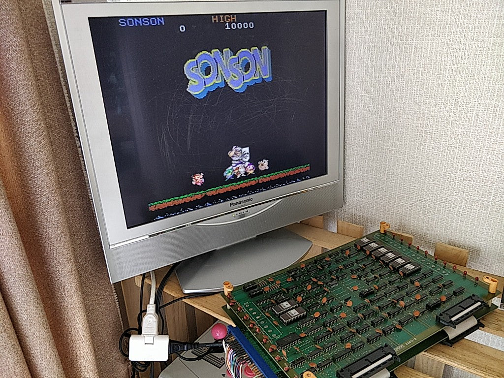 SONSON CAPCOM JAMMA Arcade Game PCB system Board and Instruction card set-d0630- - Hakushin Retro Game shop