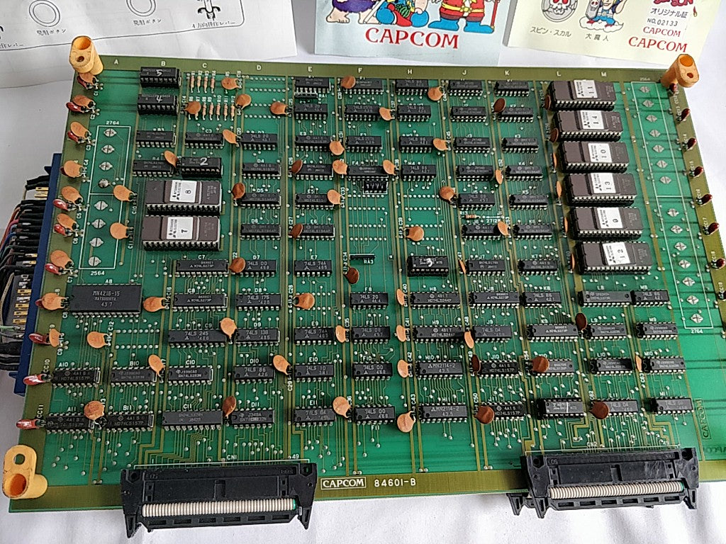 SONSON CAPCOM JAMMA Arcade Game PCB system Board and Instruction card set-d0630- - Hakushin Retro Game shop