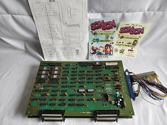 SONSON CAPCOM JAMMA Arcade Game PCB system Board and Instruction card set-d0630-