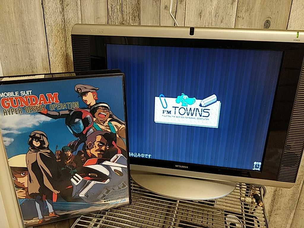 Mobile Suit Gundam FM TOWNS / MARTY Japanese Game,Manual, Boxed set tested-d0706 - Hakushin Retro Game shop