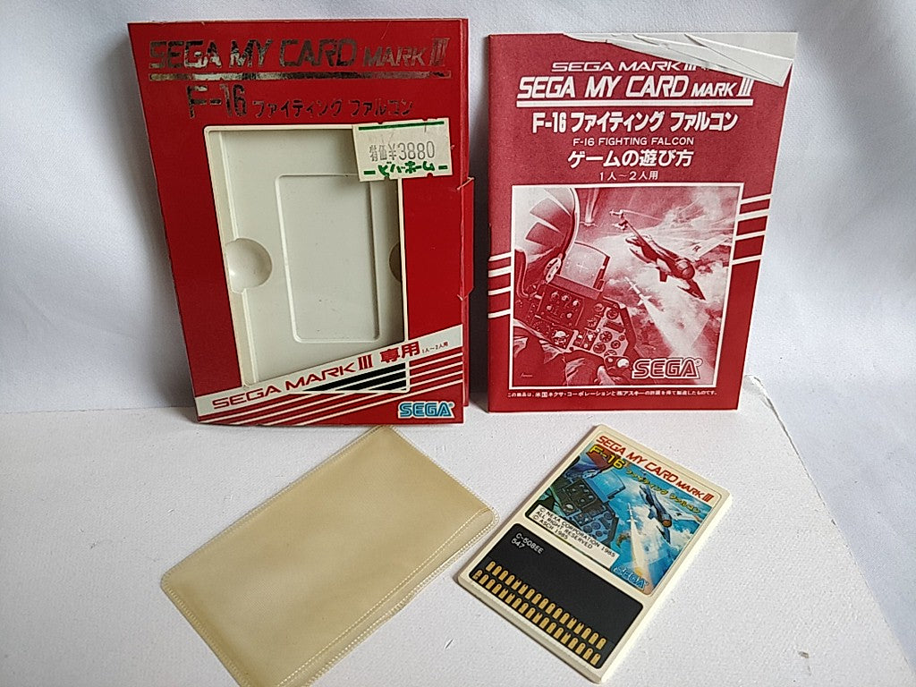 F-16 Fighting Falcon SEGA SC-3000 Mark 3,SG-1000 Game My Card,Manuak,Boxed-d0716