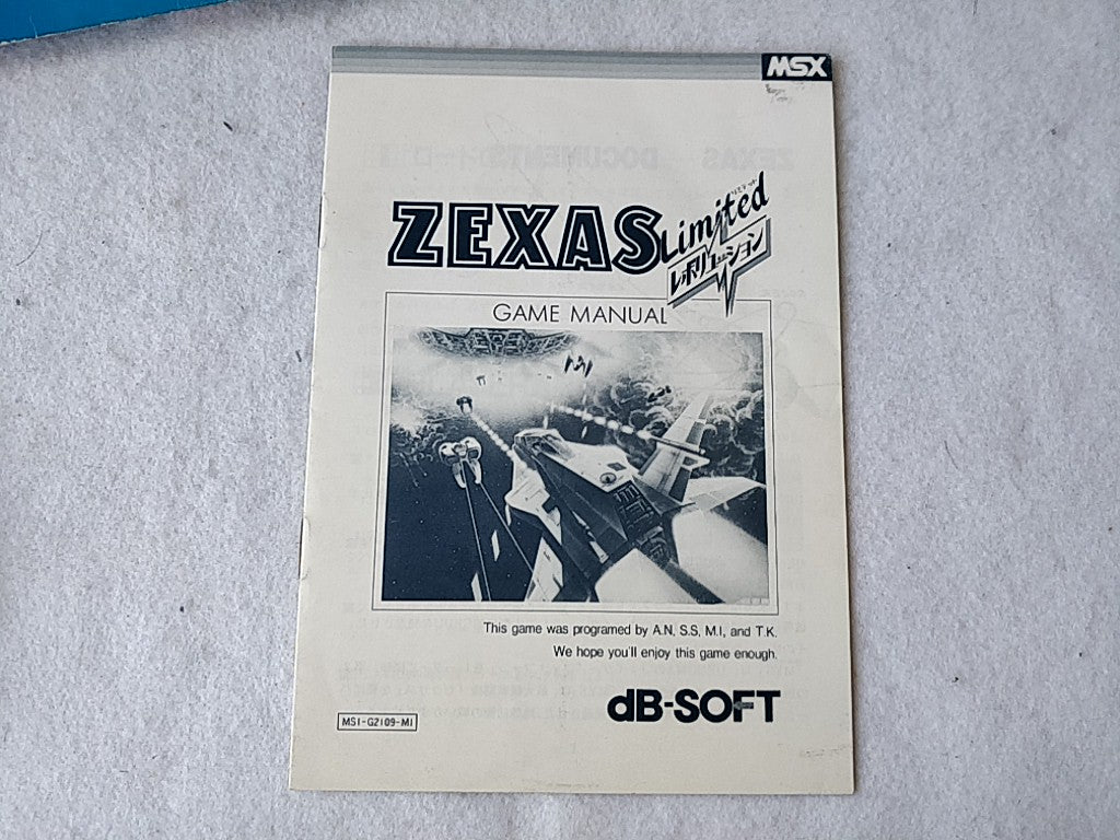 ZEXAS Limited Revolution MSX MSX2 Game cartridge,Manual,Boxed set tested -c0307- - Hakushin Retro Game shop