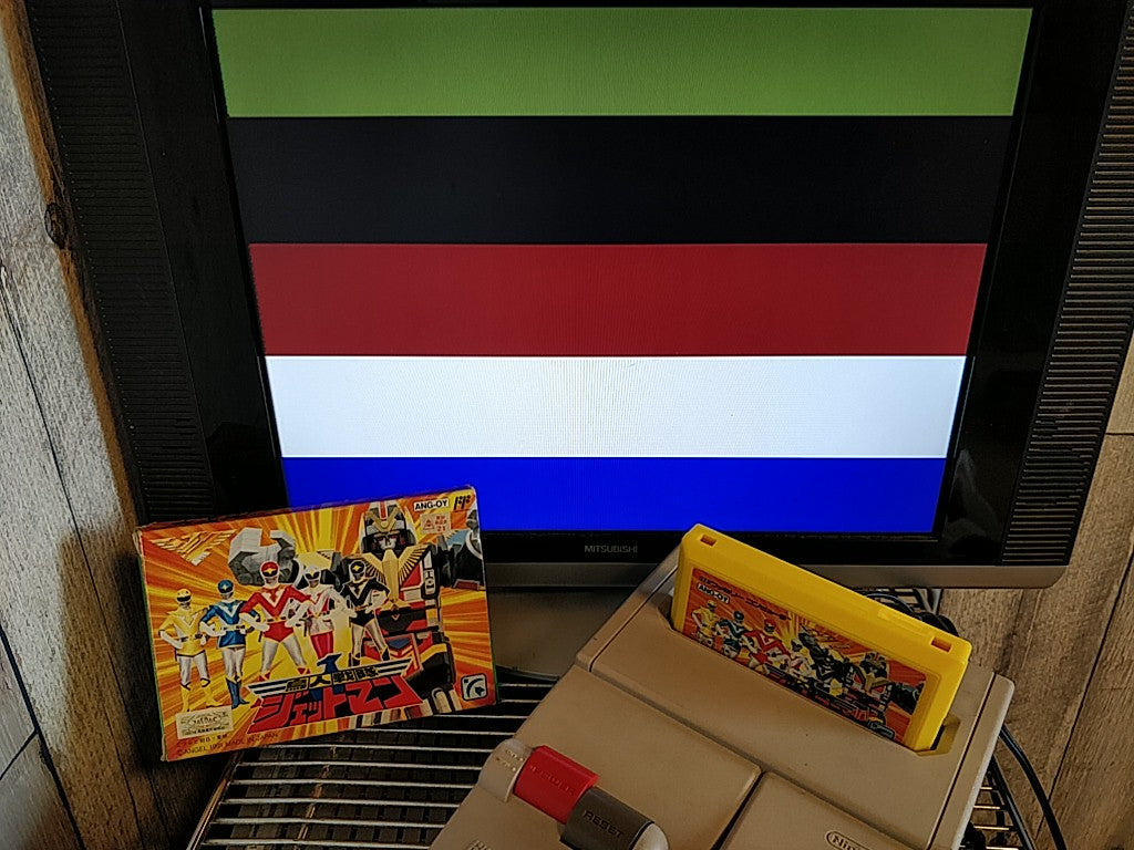 Choujin Sentai Jetman Nintendo FAMICOM(NES) Cartridge,Manual,Boxed set -d0723-