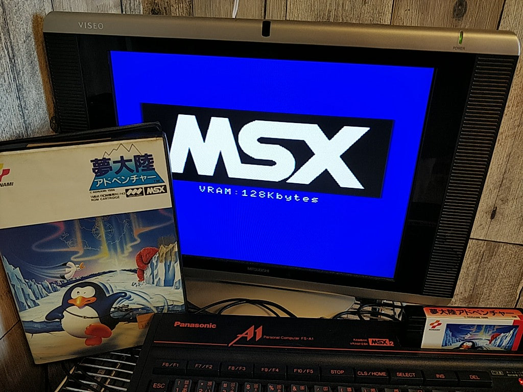 PENGUIN ADVENTURE (YUME TAIRIKU ADVENTURE) MSX MSX2 Game Boxed set tested-d0723- - Hakushin Retro Game shop