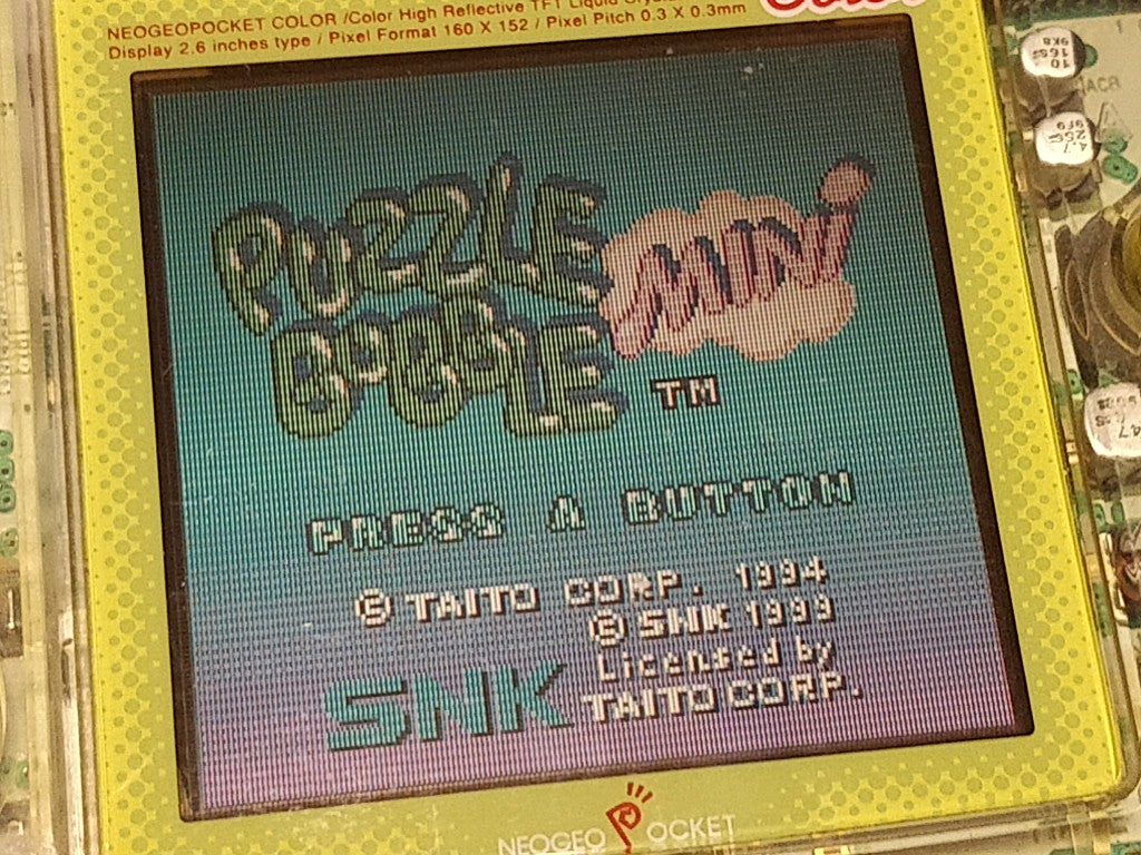 Puzzle Bobble Mini NEOGEO Pocket NGP Cart,Manual,Boxed set tested-d0803- - Hakushin Retro Game shop